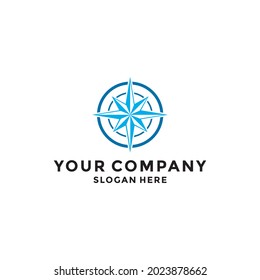 Flat Compass logo design ideas
