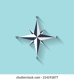 Flat compass web symbol.