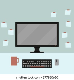 Flat Computer Coffe keyboard 