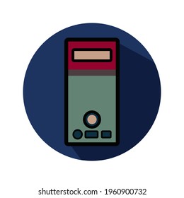 Flat Computer CPU Icon Art Vector Design