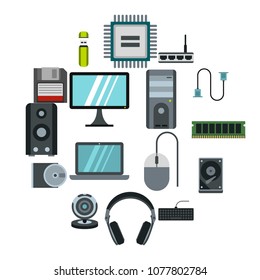 Mobile Devices Accessories Icon Set Stock Vector (Royalty Free) 136460459