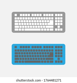 Flat computer keyboard vector illustration