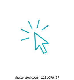 Flat computer mouse icon symbol vector Illustration