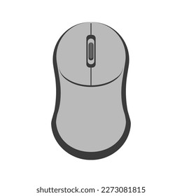 Flat Computer Mouse Vector Icon Illustration