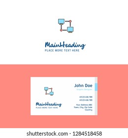Flat Computer networks Logo and Visiting Card Template. Busienss Concept Logo Design