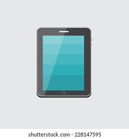 Flat Computer Tablet Concept Vector Illustration EPS10