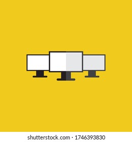 flat Computers sign icon vector.