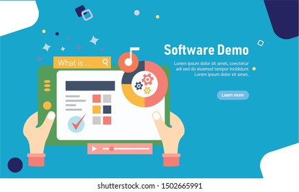 flat concept of creative design for website template 