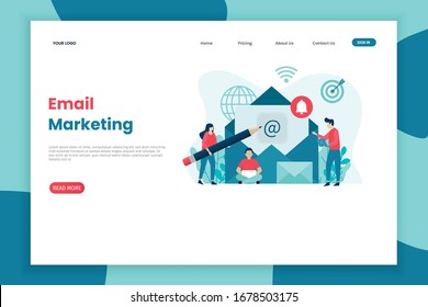 Flat Concept Design Email Marketing Template For Site