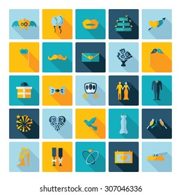 Flat concept design with shadow collection wedding