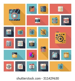 Flat concept design with shadow collection camera