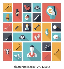 Flat concept design with shadow SEO OBSTETRICS