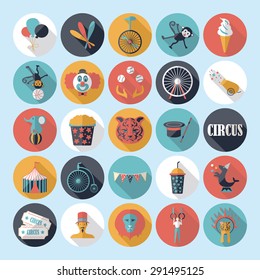 Flat concept design with shadow SEO circus