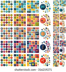 Flat concept design with shadow  Set pasta