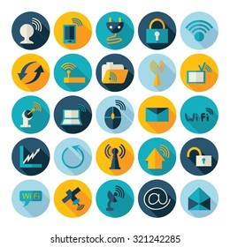 Flat concept design with shadow  Set technologies