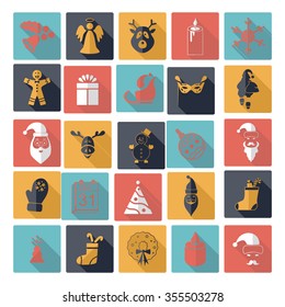 Flat concept design with shadow  Set 