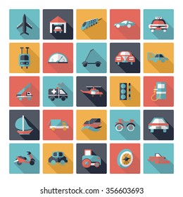 Flat concept design with shadow  Set cars