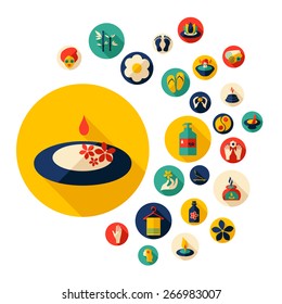 Flat concept design with shadow unique spa Collection