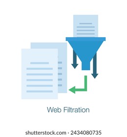 Flat concept icon of data filtration, ready for premium use