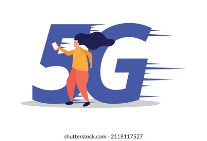 Flaches Concept-Icon mit High-Speed-Internetanschluss, Benutzer-Vektorgrafik