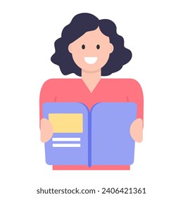 Icono de concepto plano de un profesor