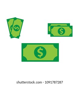 flat concept money cash icon, vector illustration