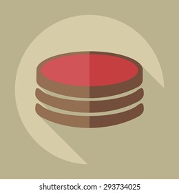 Flat concept, set modern design with shadow marketing sales