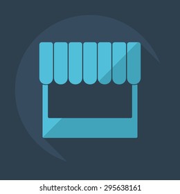 Flat concept, set modern design with shadow marketing sales