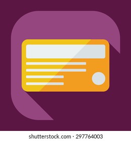 Flat concept, set modern design with shadow marketing sales