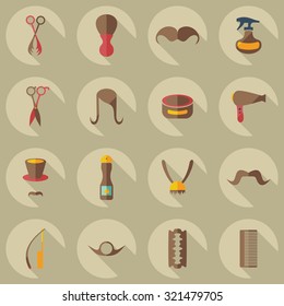 Flat concept, set modern design with shadow style