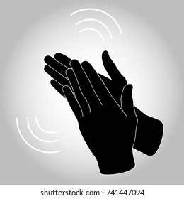 Flat. Concept of success Applause. Hands clapping. Vector Illustration. EPS10