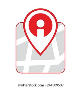 Flat conceptual design for online location services, maps and navigation.Vector illustration.