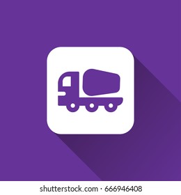 flat Concrete mixer icon