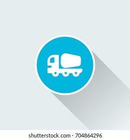 flat Concrete mixer icon