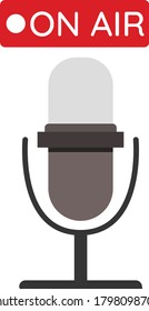 Flachkondensatormikrofon und Luftlogo