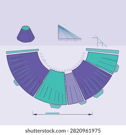 Flat cone surface development