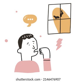flach verwirrte Cartoon-Illustration, Vektorgrafik editierbar