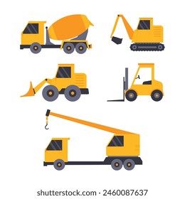 Flache Bauwagen Kollektion Illustration