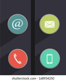 Flat contact icon