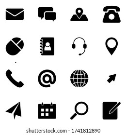 Flat contact icon vector design