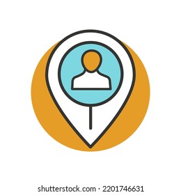 flat contact icon vector illustration