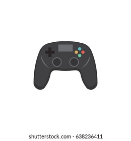Flat Controller Element. Vector Illustration Of Flat Joystick Isolated On Clean Background. Can Be Used As Joystick, Controller And Game Symbols.