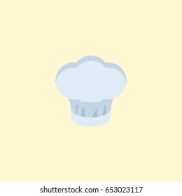 Flat Cooking Cap Element. Vector Illustration Of Flat Chef Hat Isolated On Clean Background. Can Be Used As Chef, Hat And Uniform Symbols.