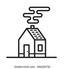Flat cool house symbol