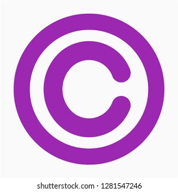 Flat Copyright pixel perfect vector icon
