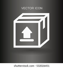 Flat corgo icon. vector illustration