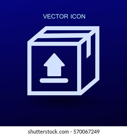 Flat corgo icon. vector illustration