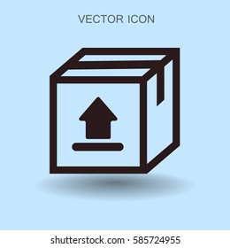 Flat corgo icon. vector illustration