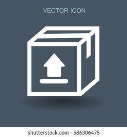 Flat corgo icon. vector illustration
