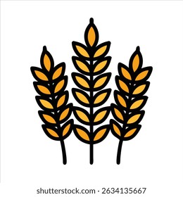 Icono de maíz plano concepto de diseño de ilustración moderno aislado